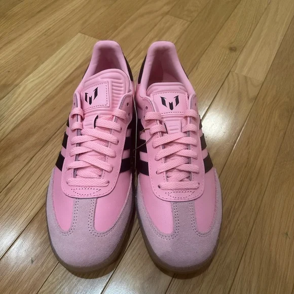 Adidas Messi Samba Pink/Black/Gum Bottom NIB - Picture 4 of 10